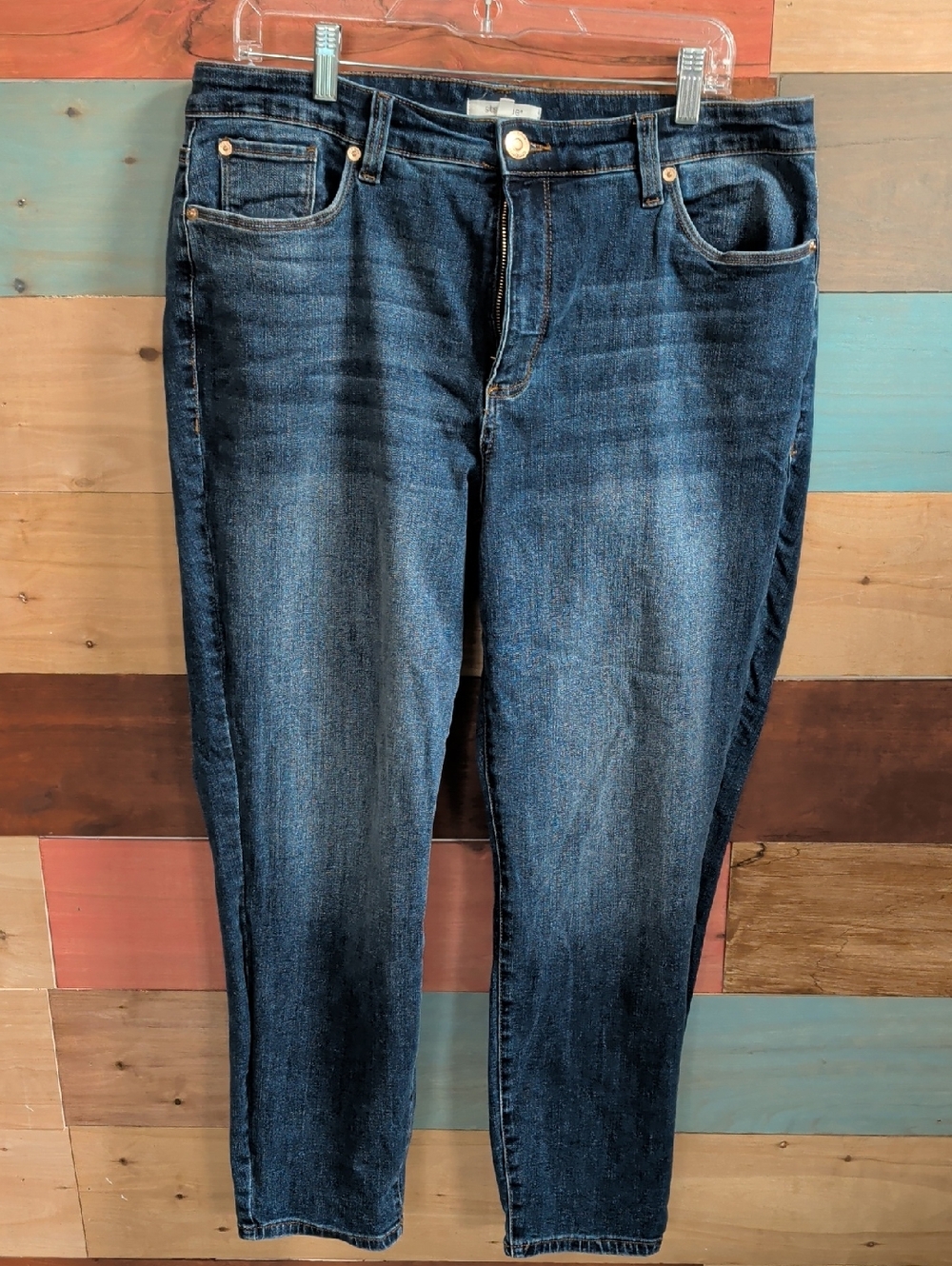 STS Blue Indigo Denim Jeans with Tan Stitching